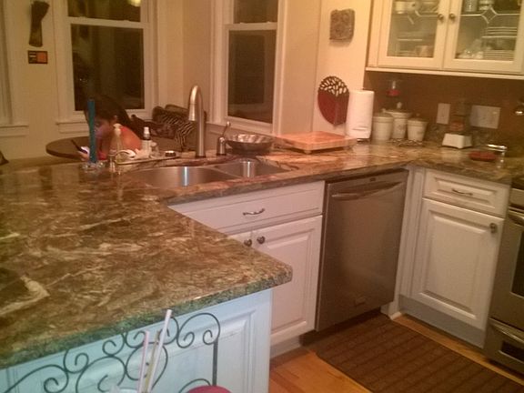 Actual fossil as kitchen counter