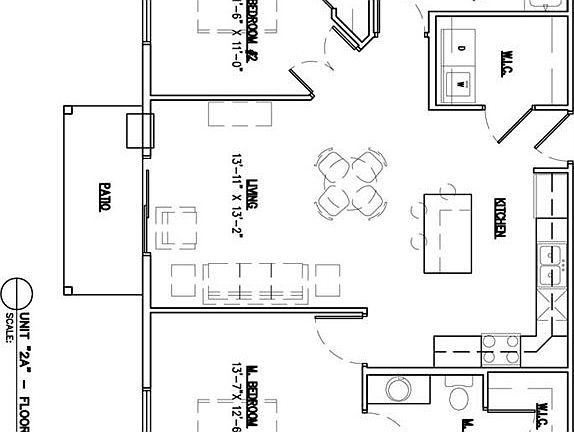 Two Bedroom/Two Bath Floor Plan