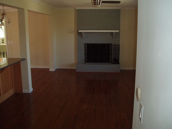 Den fireplace