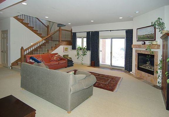 Family room with walkout and fireplace!