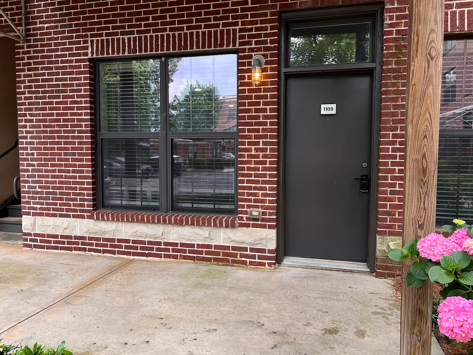 Front door entry leads to your assigned park space.