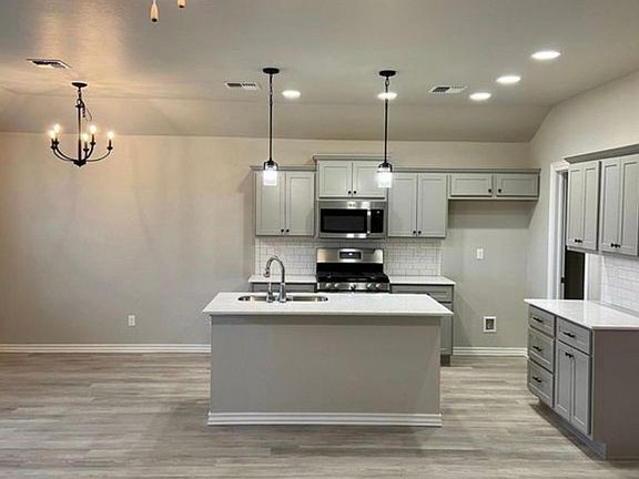 View of the kitchen area from the living room