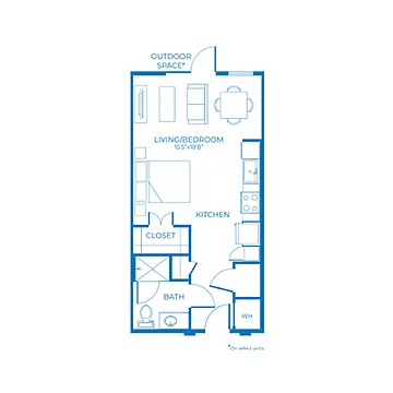 Floor plan S1 | Studio | 80