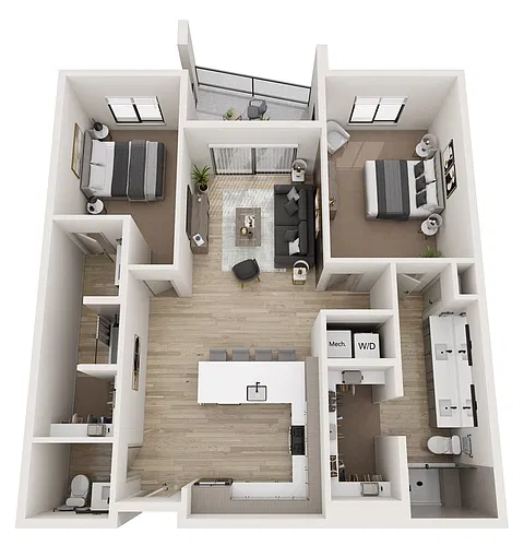 Floor plan 2X25 C2