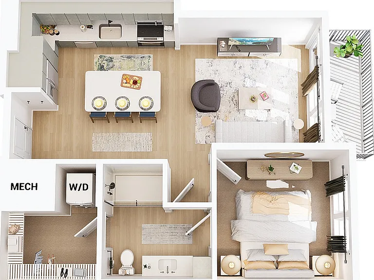 3D Floorplan - Unit A5 3D Floorplan - Unit A5