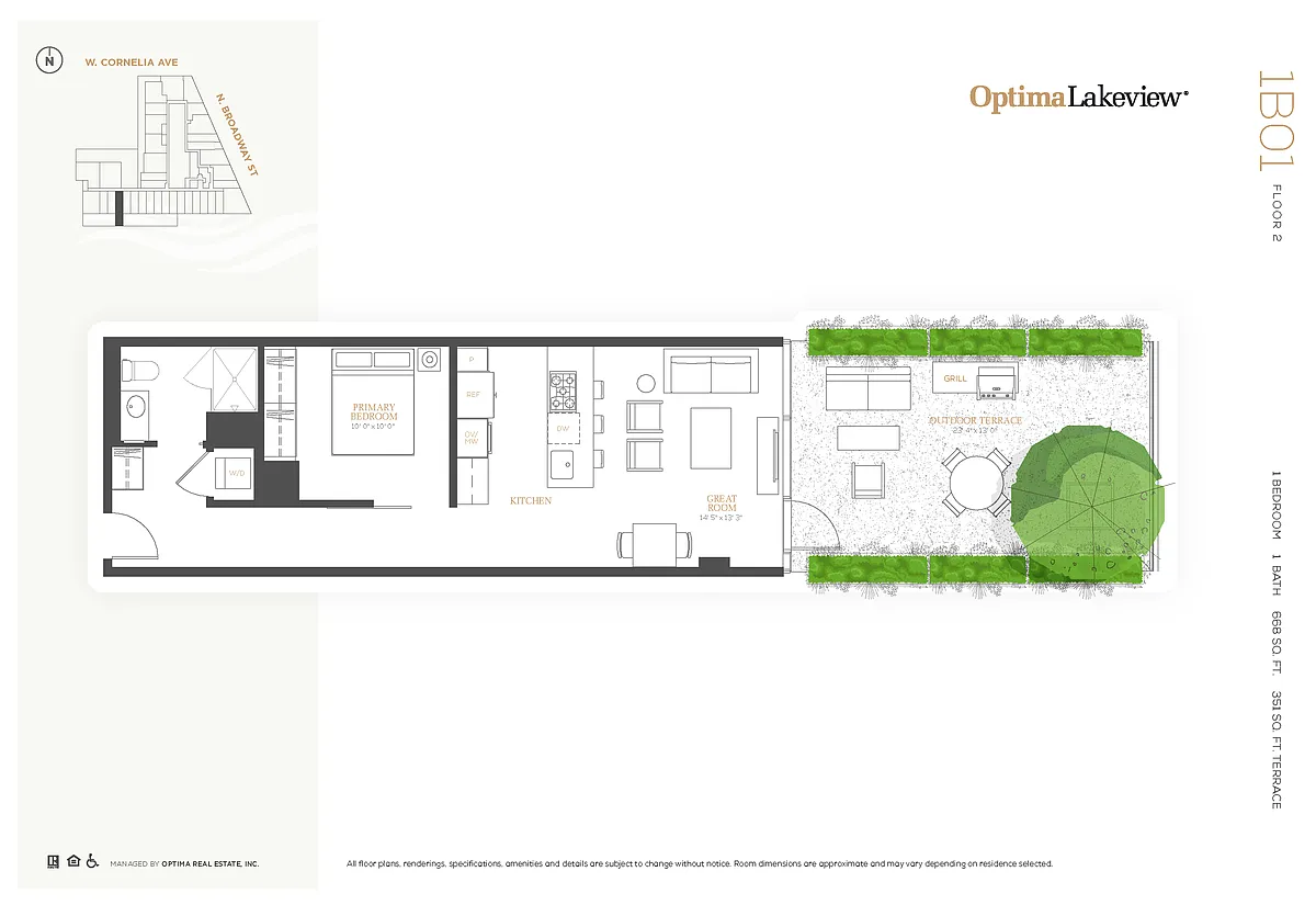 Floor plan 1B01