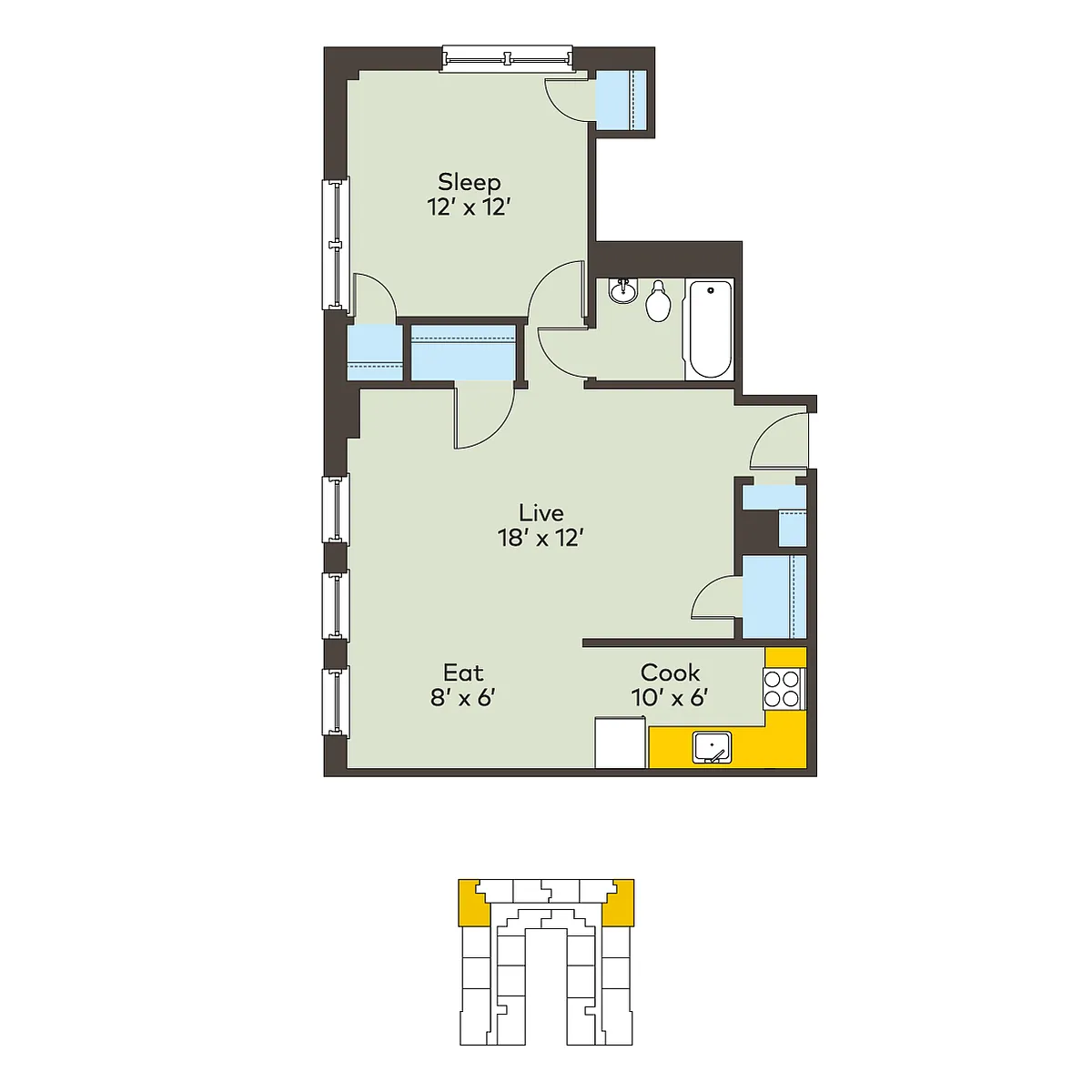 Floor plan 301w-1bb