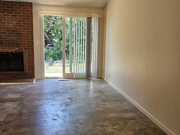 Sliding door to deck and back yard