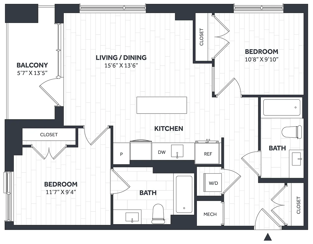 Floor plan 2 Bed/2 Bath - Stratos - CC01b