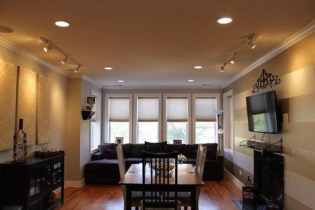 Lots of windows in the living room
