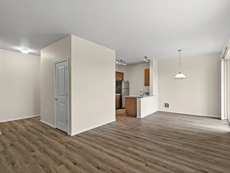 Kitchen + Dining Room + Living Room