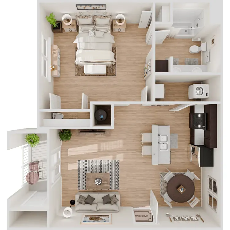 Floor plan 1 Bedroom