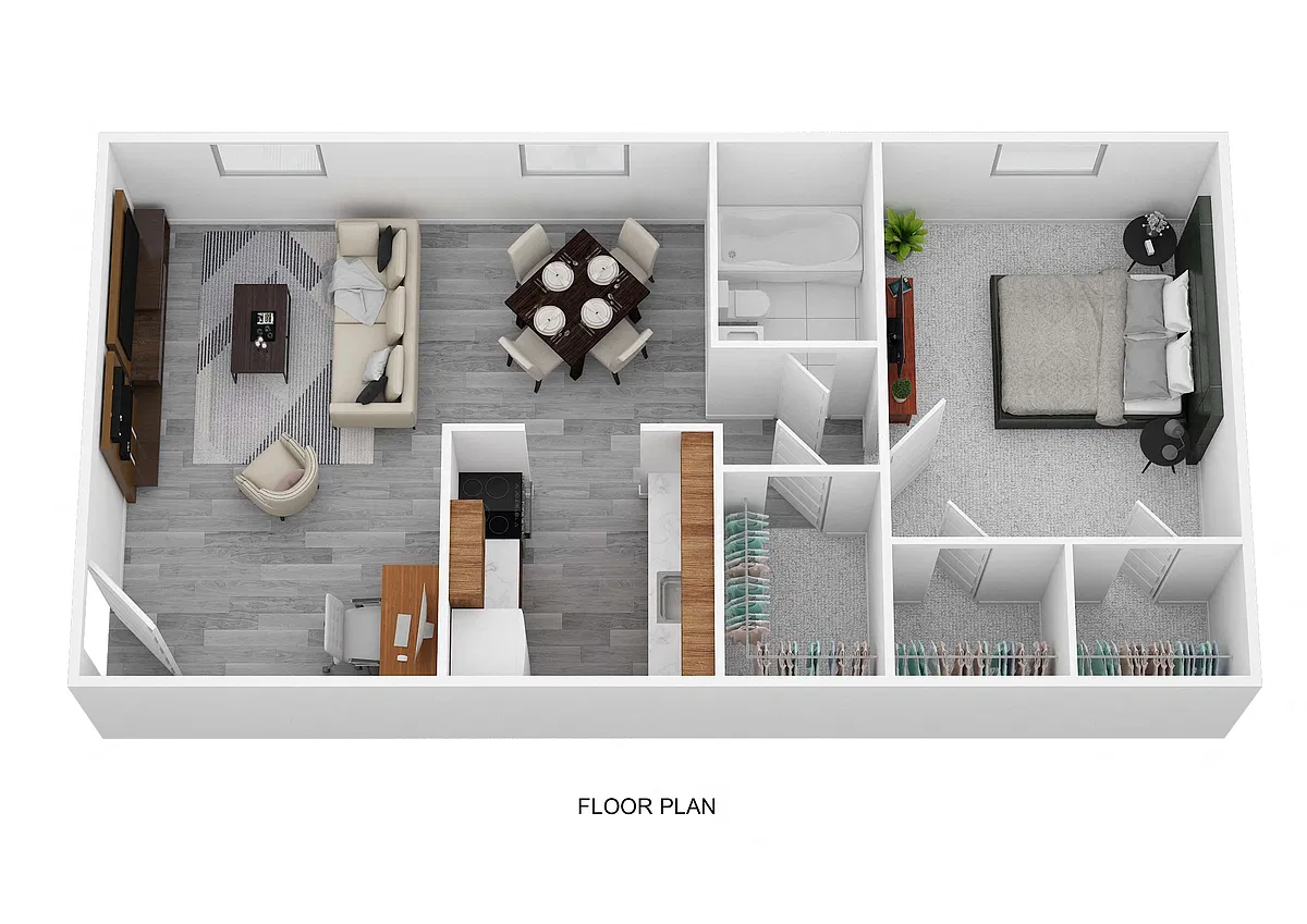 Floor plan 1 Bedroom Deluxe