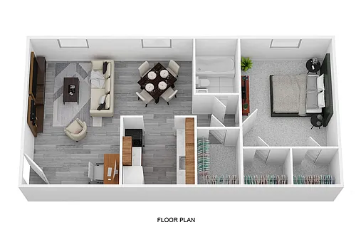 Floor plan 1 Bedroom Deluxe