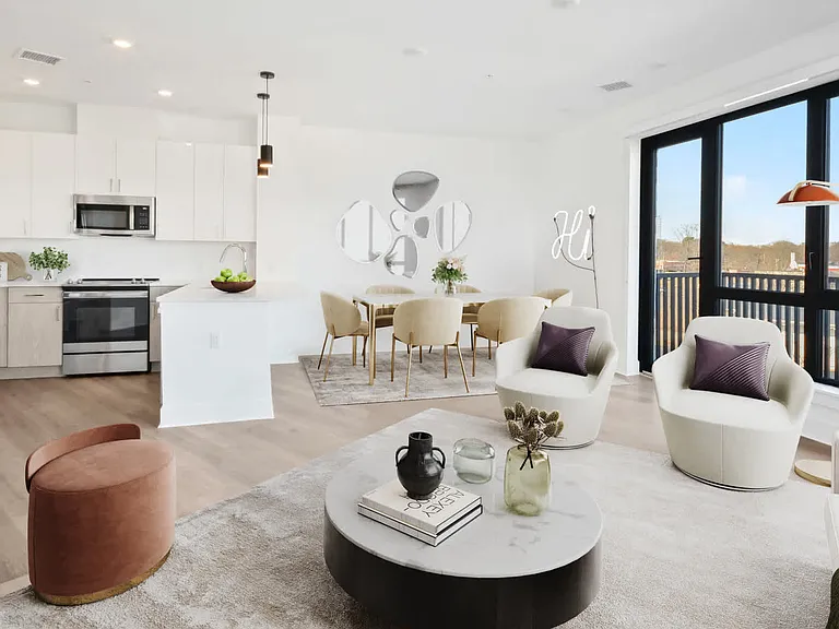 Living Room with Balcony and Hard Surface Flooring