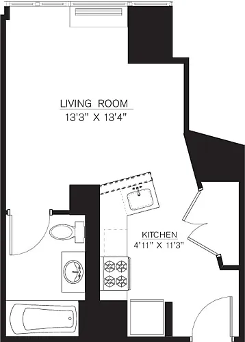 Floor plan Studio B Line floors 5-50
