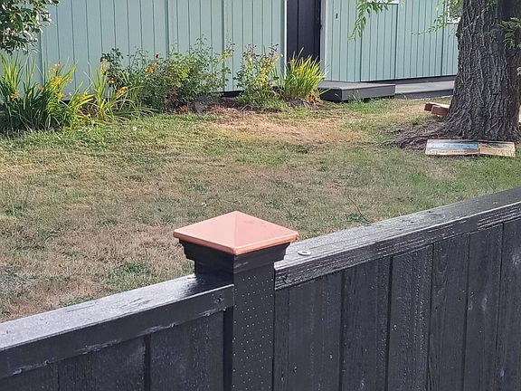 West corner of front yard