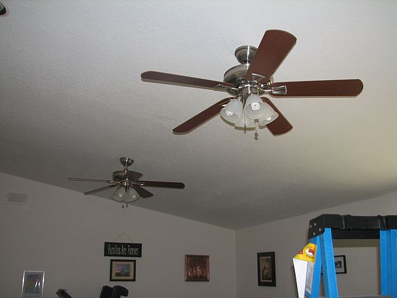 New energy efficient Ceiling Fans in Familyroom - Fans are in most rooms.