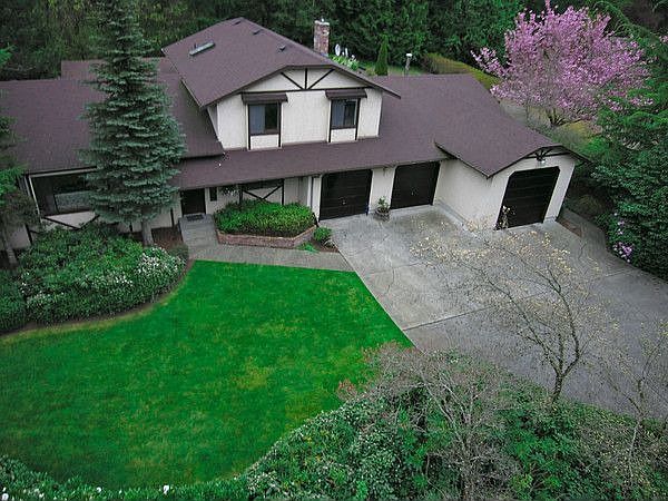 Aerial view of the home