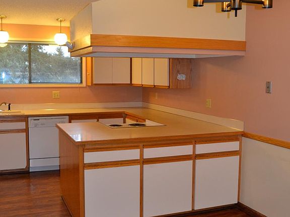 kitchen, eating area