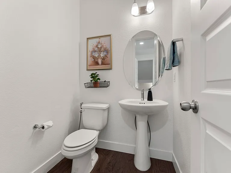 Powder bathroom located on main level