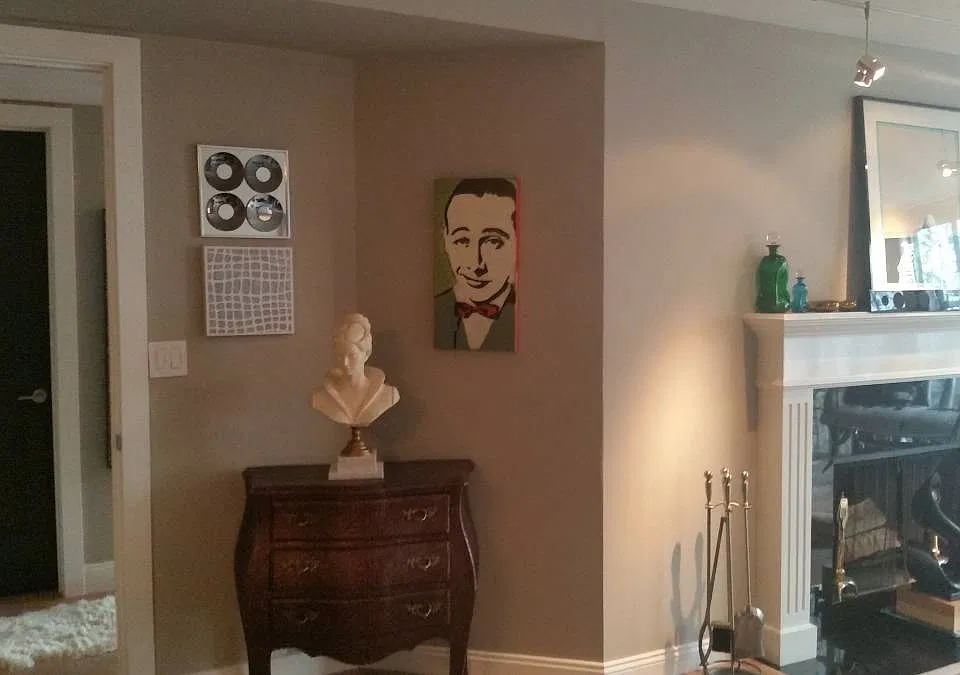 fire place in living room