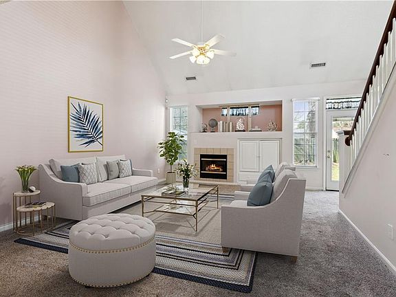 virtually staged living space