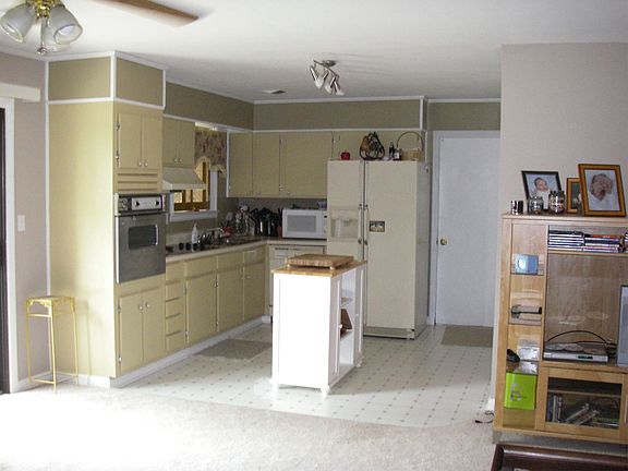 Kitchen opens to the living room.