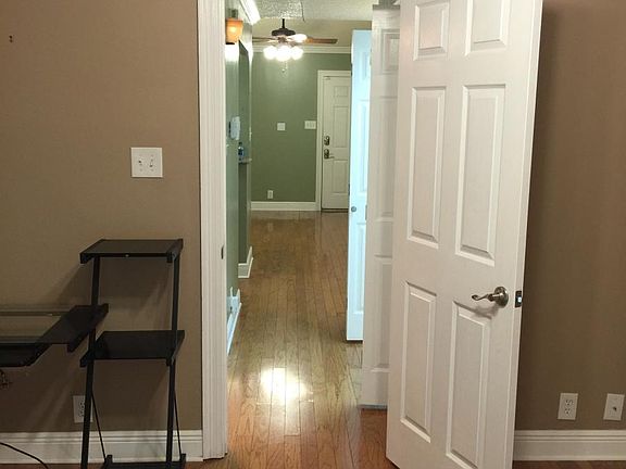 View from bedroom to front door