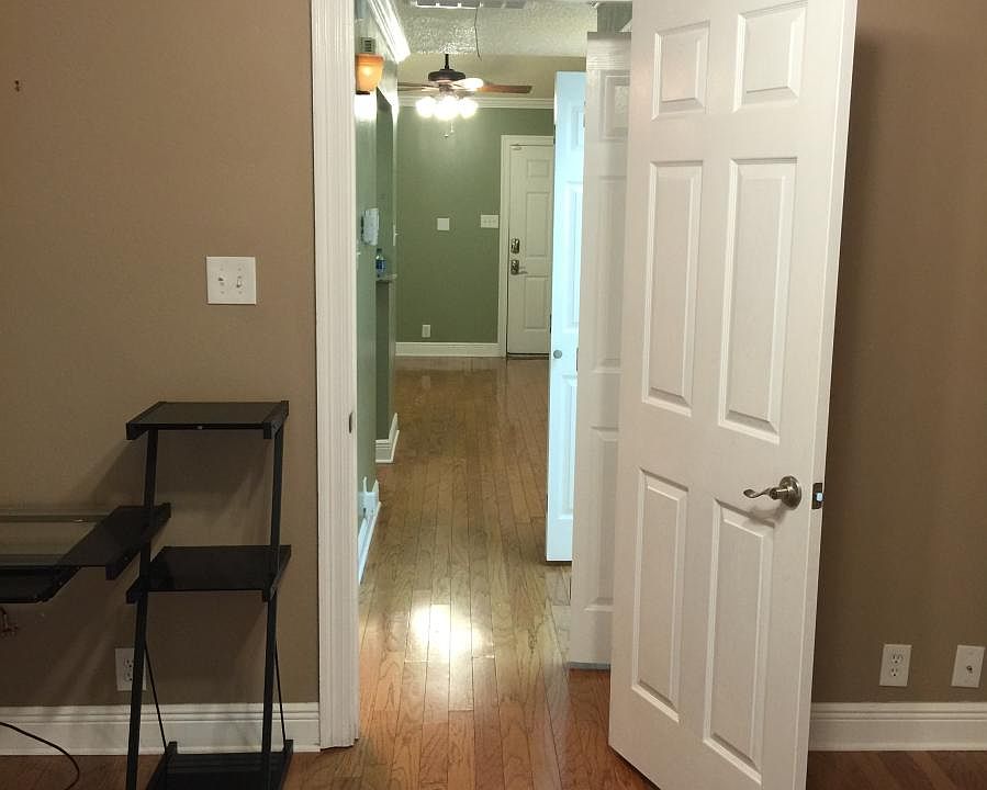 View from bedroom to front door