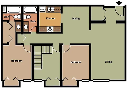 Floor plan 2 Bedroom