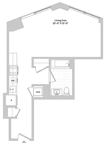 Floor plan S8 | Studio | 1 Bath