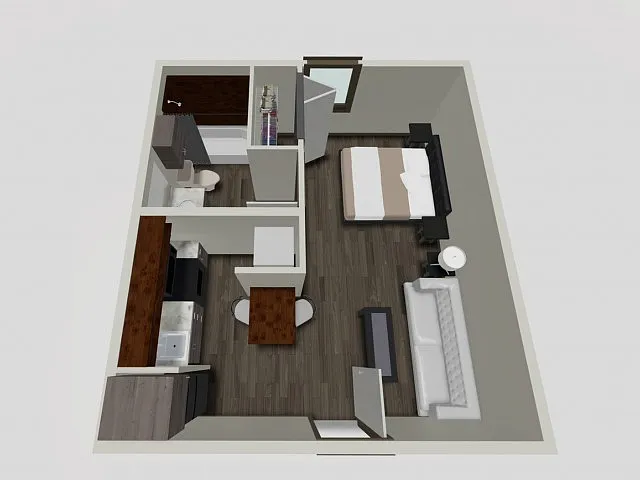 Floor plan Studio-Top Floor