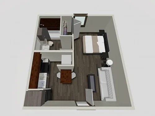 Floor plan Studio-Top Floor