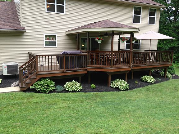 large 3 part deck