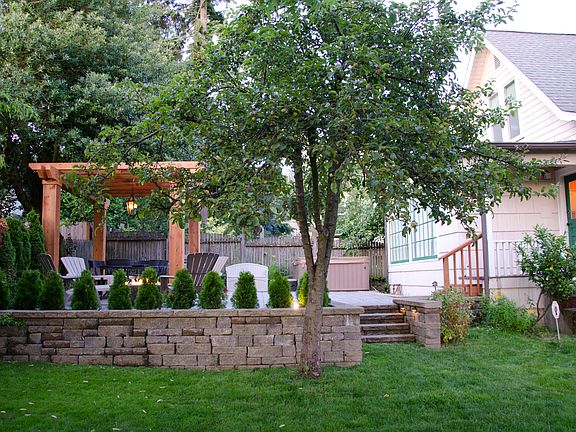 Back yard remodel, hot tub