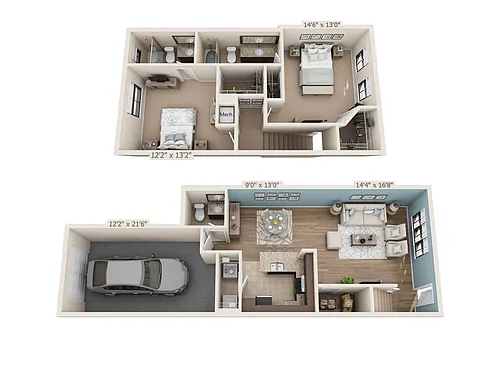 Floor plan Buccaneer - Townhome