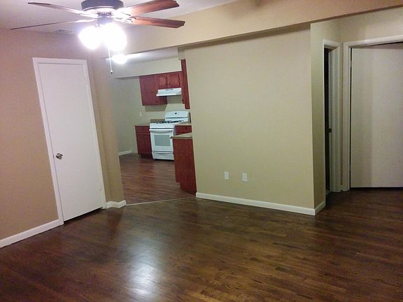 Living room looking into kitchen