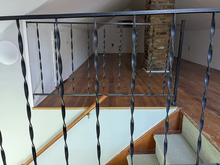 View from top of stairs