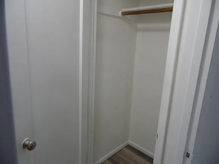The closet in the bedroom is a good size space for all your clothing and Shoes.
