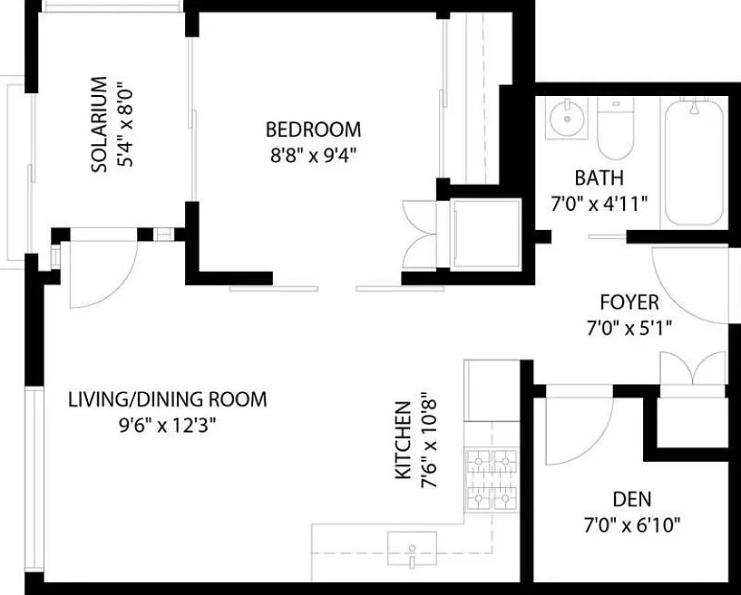 1 bed, 524 sqft, $2,600 — Photo 2