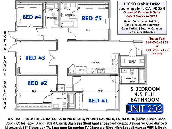 11090 Ophir Drive, Unit 202, Westwood, CA 90024 - Floorplans