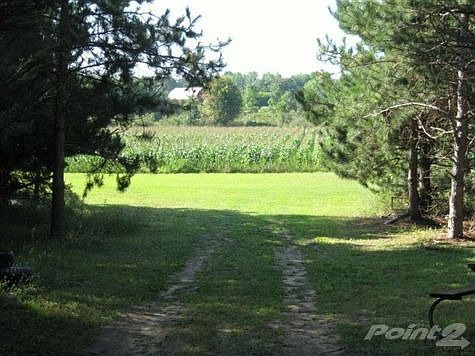 Leaving the secluded homesite looking towards the field