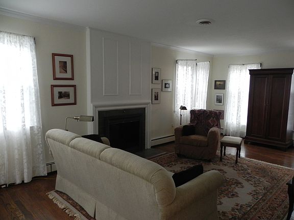 living room with fireplace
