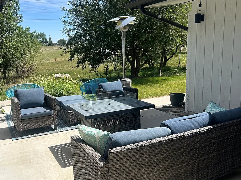 Side Patio with view of open space
