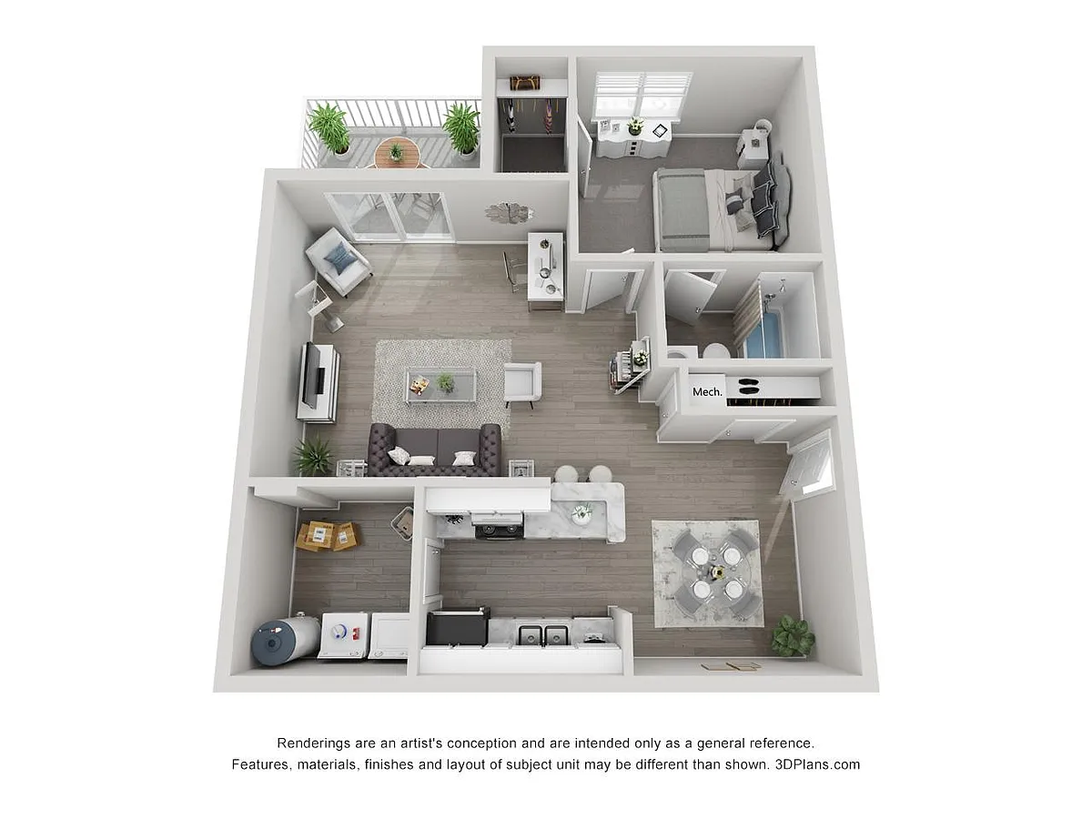 Floor plan Classic 1 Bedroom