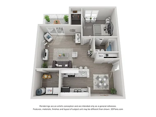 Floor plan Classic 1 Bedroom