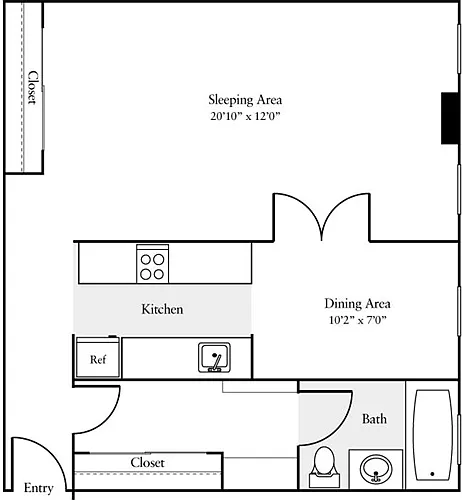Floor plan Studio X
