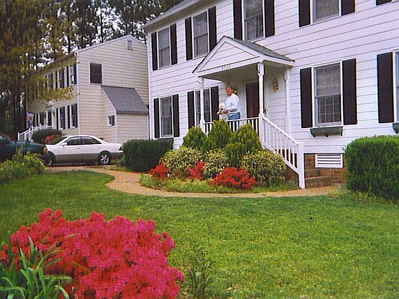 different view of house in Spring