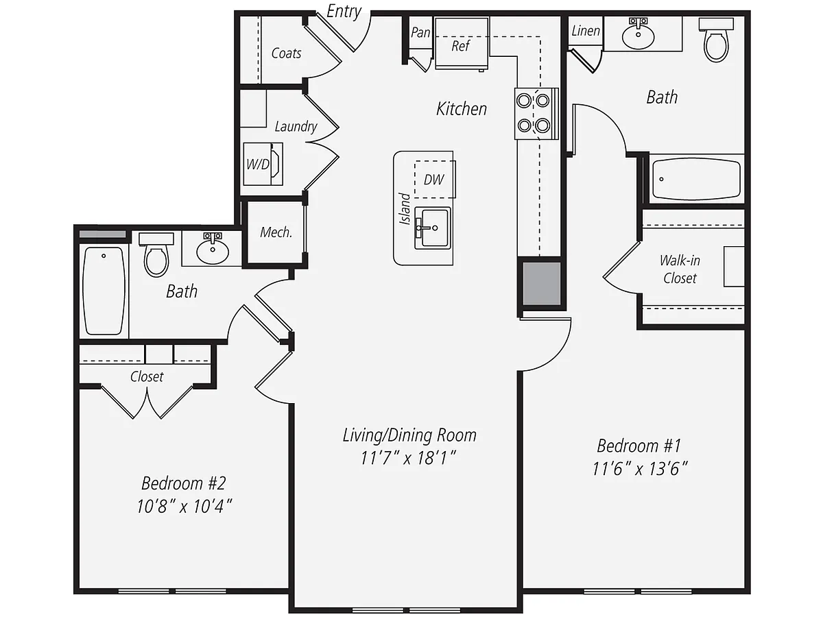 Floor plan B1-1032